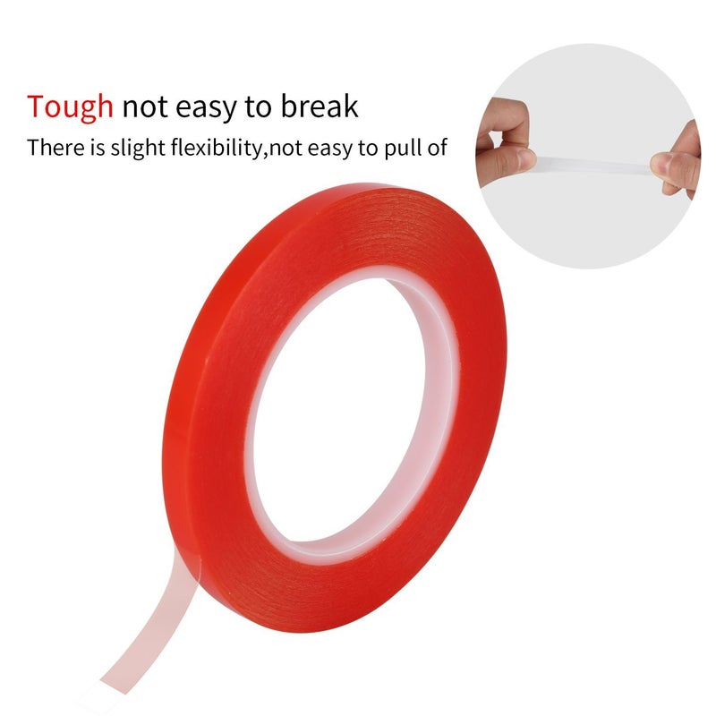 Kaisiking 2mm / 3mm / 5mm / 10mm x 25M Clear Heat Resistant Double Sided Tape Strong Adhesive Tape for Cell Phone, iPhone iPad, iMac, Electronic LCD Touch Screen Repair - Image 3